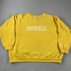 Call Her Daddy Sweatshirt Women XL Yellow Crewneck Long Sleeve Unwell Podcast